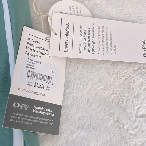 Vuori Track Leggings Women's BreatheInterlock, NWT Size small. - Picture 7 of 8